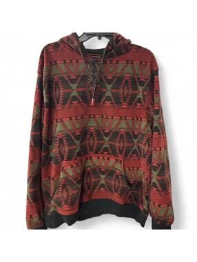 MBX Premium Goods Southwestern Hoodie Geometric Print XL